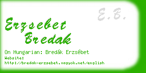erzsebet bredak business card