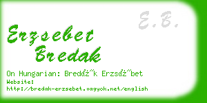 erzsebet bredak business card